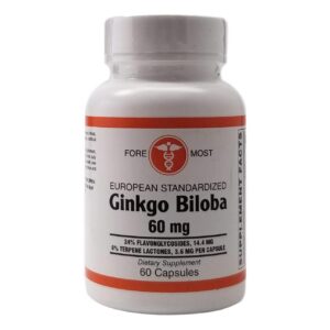 Holistic Health International cápsulas de Ginkgo biloba 60 unidades