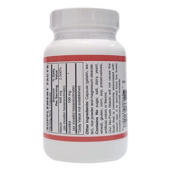 Etiqueta de Holistic Health Niacina No-Flush 400 mg