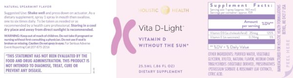 Vista lateral del empaque Holistic Health