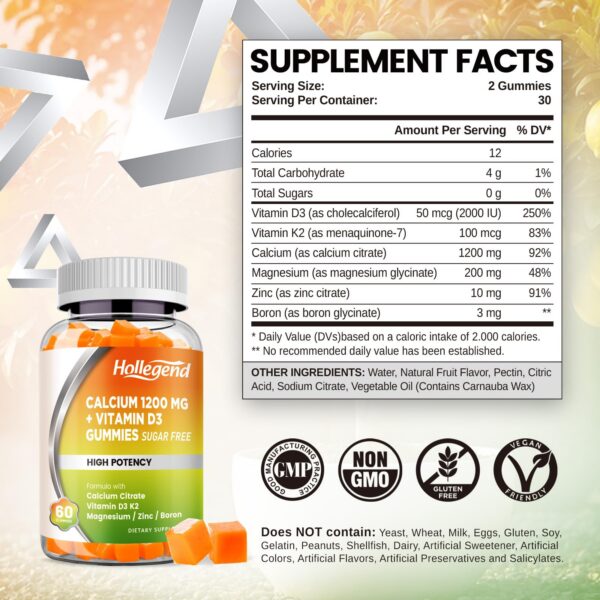 Version 1.0.0 HOLLEGEND caja de calcio 1200 mg con D3