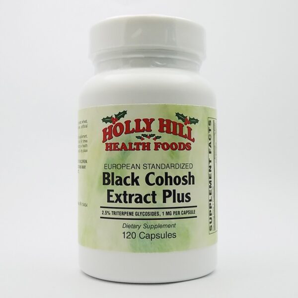 Frasco extracto cohosh negro Holly Hill Health Foods 120 cápsulas