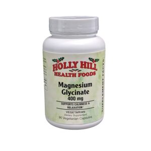 Frasco con etiqueta de Holly Hill Magnesium Glycinate