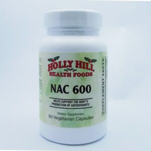 Frasco NAC 600 mg cápsulas vegetarianas etiqueta frontal