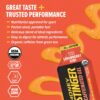 Detalle de cafeína y carbohidratos en gel Honey Stinger