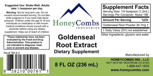 HoneyCombs fórmula cf gotas naturales para resfriado 8 onzas