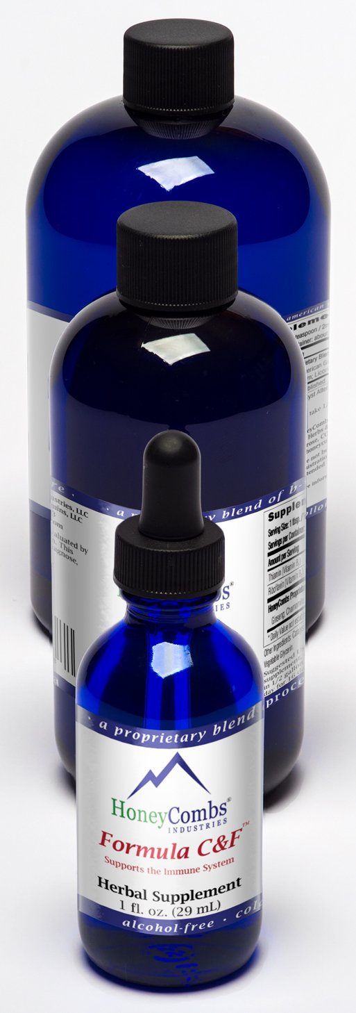 Botella de gotas herbales Fórmula CF para sistema inmunológico