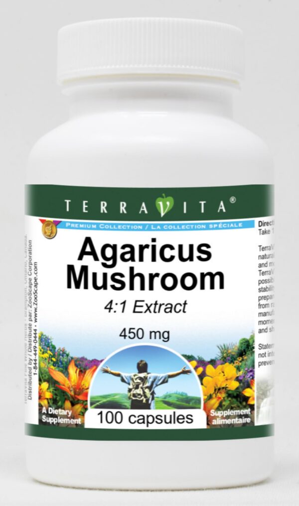 Hongo Agaricus 4:1 en cápsulas de TerraVita