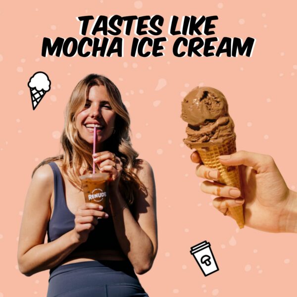 Version 1.0.0 Vista lateral del paquete Renude Chagaccino polvo Chaga