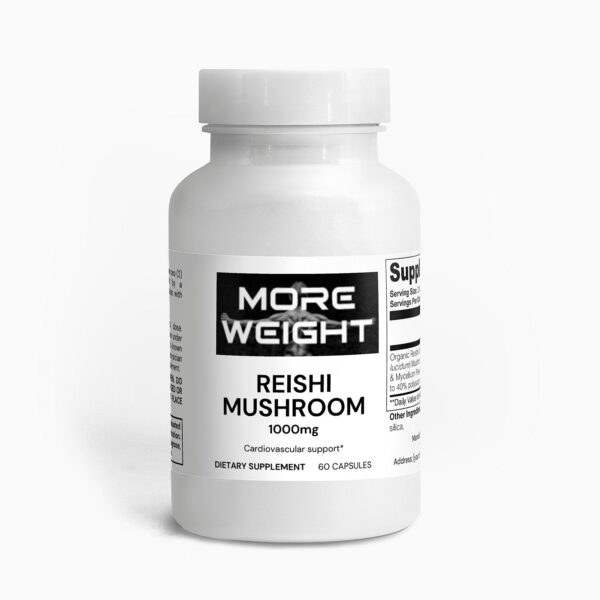 Paquete de cápsulas veganas de hongo reishi orgánico