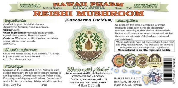 Frasco extracto líquido Reishi Ganoderma Lucidum natural