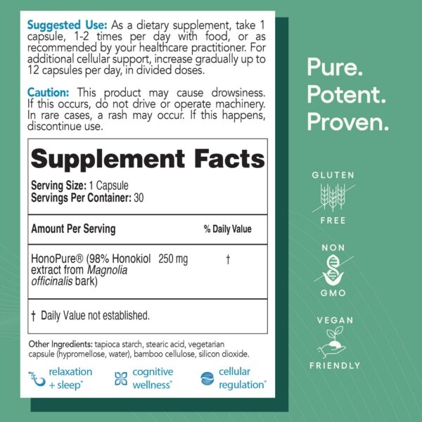 Etiqueta trasera HonoPure EcoNugenics información nutricional