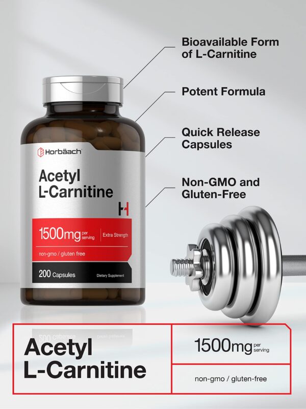 Frasco de Horbäach Acetyl L-Carnitine 1500mg