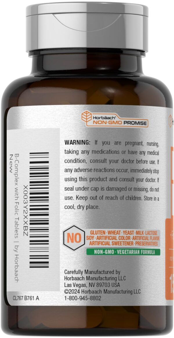 Frasco de cápsulas Horbaach B Complex