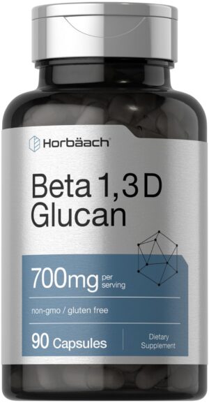 Horbäach Beta Glucano 700 mg 90 cápsulas suplemento fibra soluble