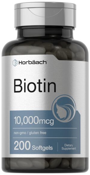 Frasco de biotina Horbaach 10000 mcg