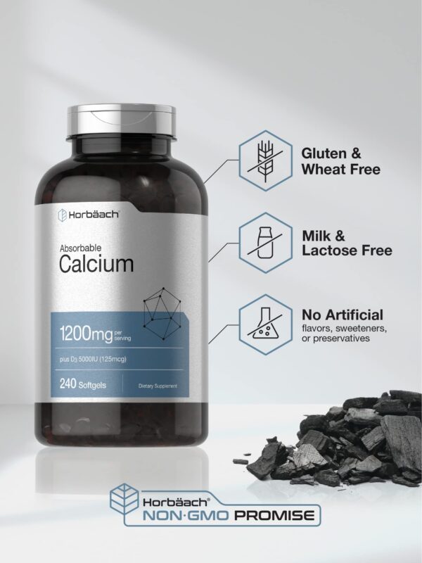 Etiqueta del producto Horbäach Calcium 1200 mg