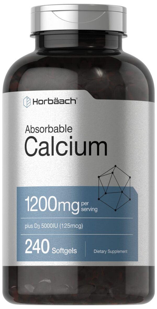 Horbäach Calcio 1200 mg frasco con etiqueta