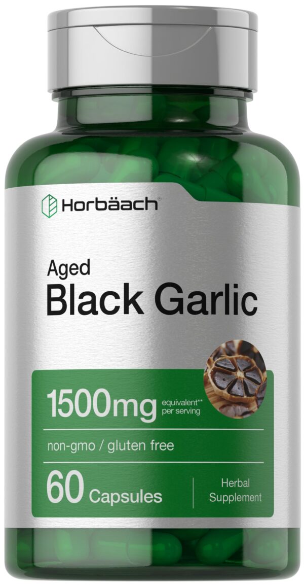 Horbäach cápsulas extracto ajo envejecido 1500mg sin olor