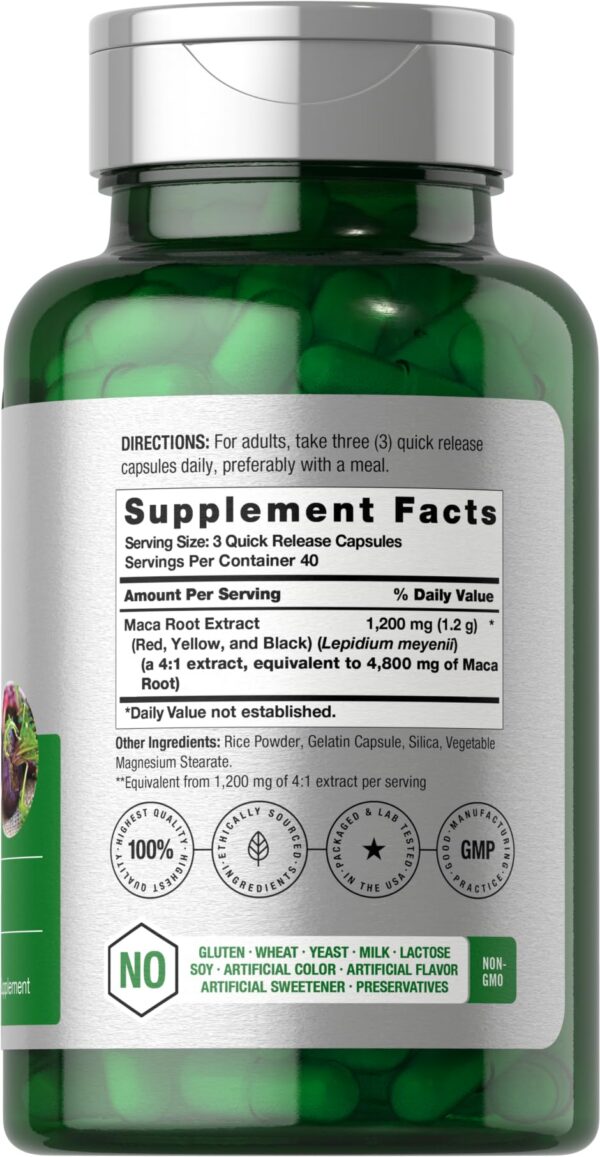 Cápsulas Horbäach maca extracto concentrado 120 píldoras