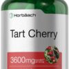 Frente de la botella Horbaach extracto de cereza ácida en cápsulas