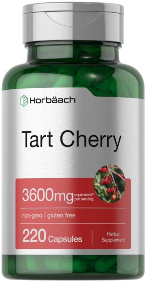 Version 1.0.0 Frente de la botella Horbaach extracto de cereza ácida en cápsulas