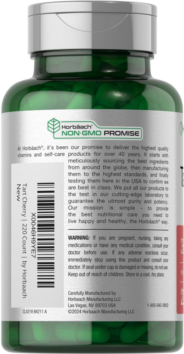 Paquete con 220 cápsulas Horbaach cereza ácida