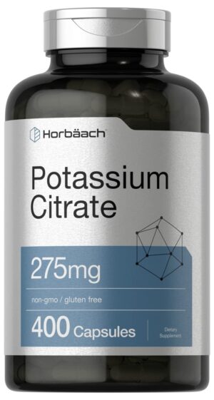 Frente del envase Horbaach Citrato de potasio 275 mg