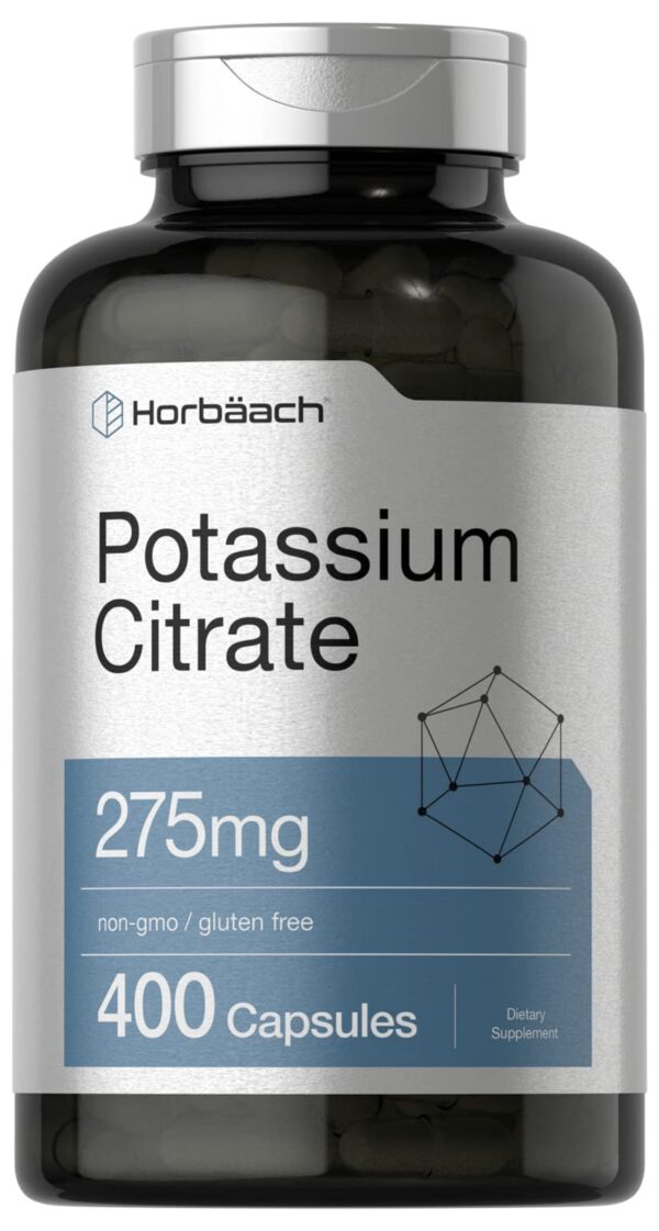 Frente del envase Horbaach Citrato de potasio 275 mg