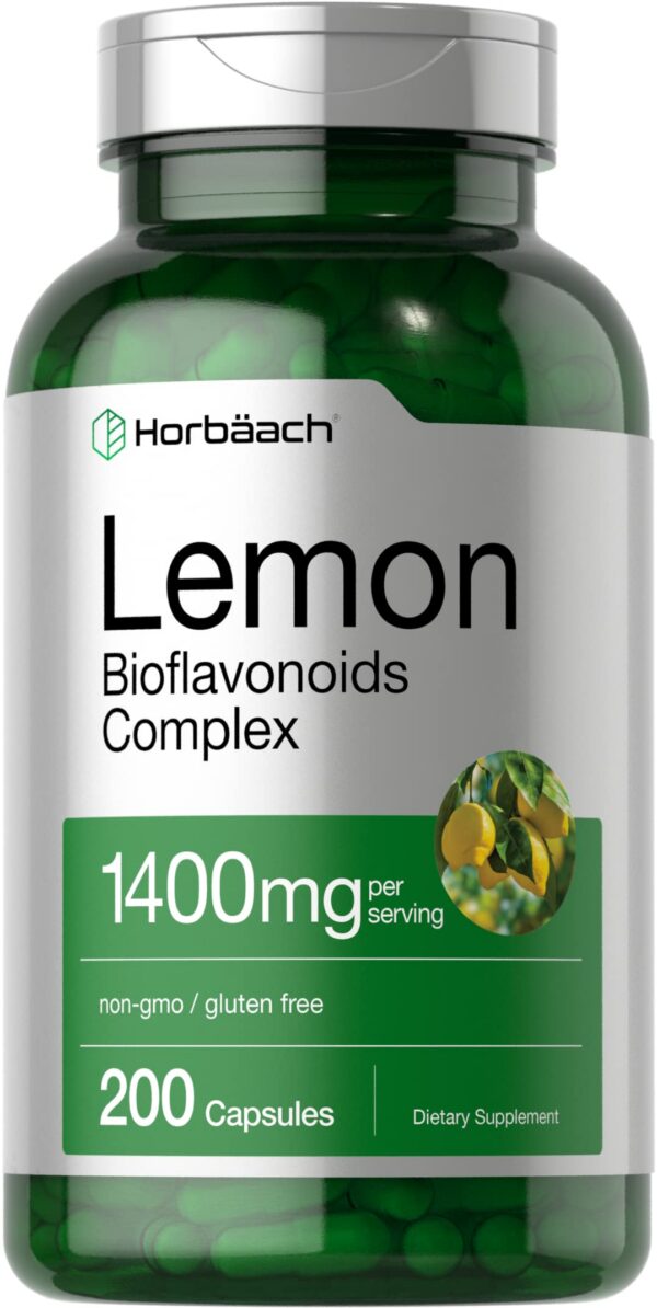 Botella de Horbäach Complejo de Bioflavonoides Limón 200 cápsulas