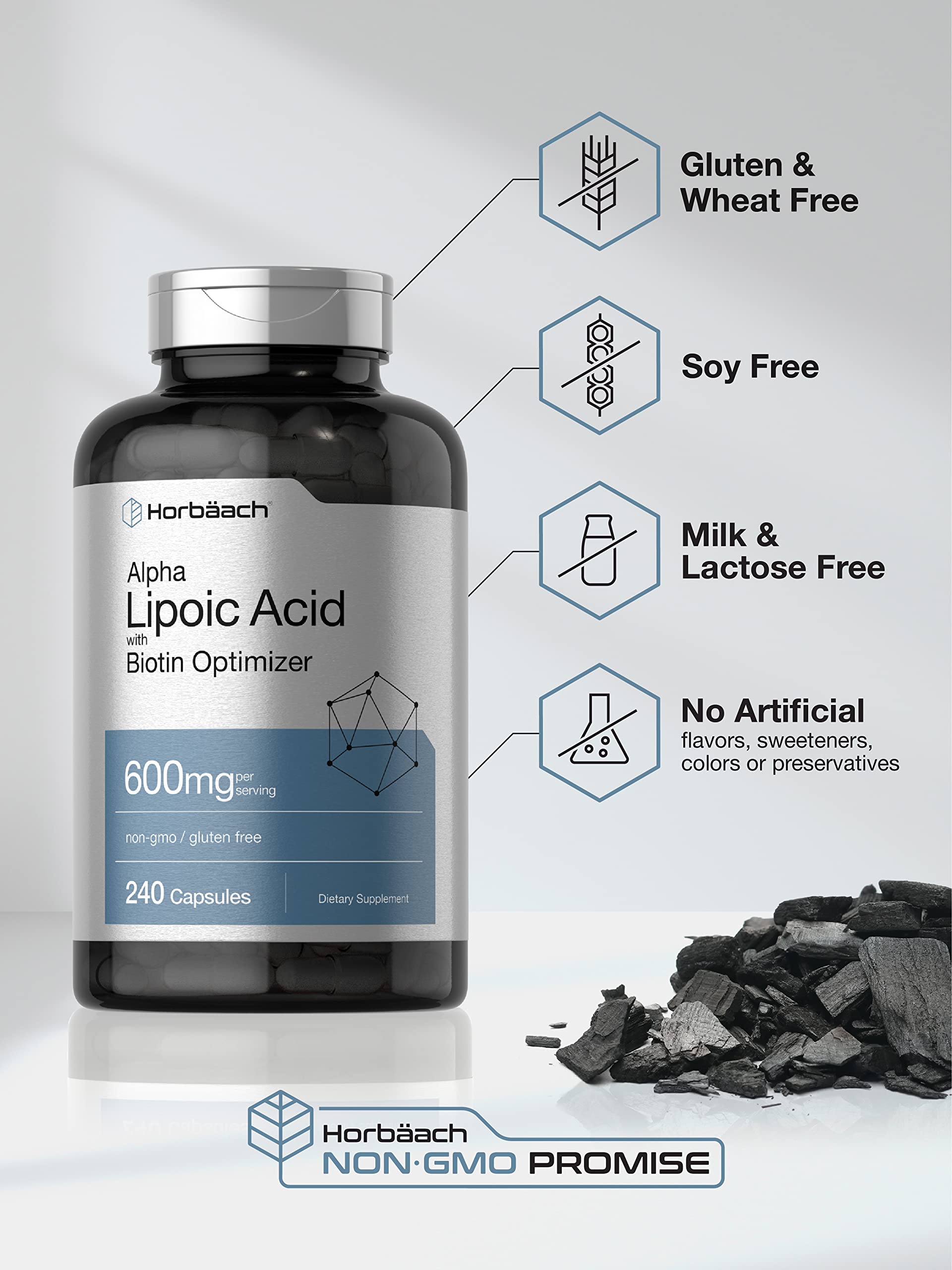 Horbäach Alpha Lipoic Acid, 600 mg