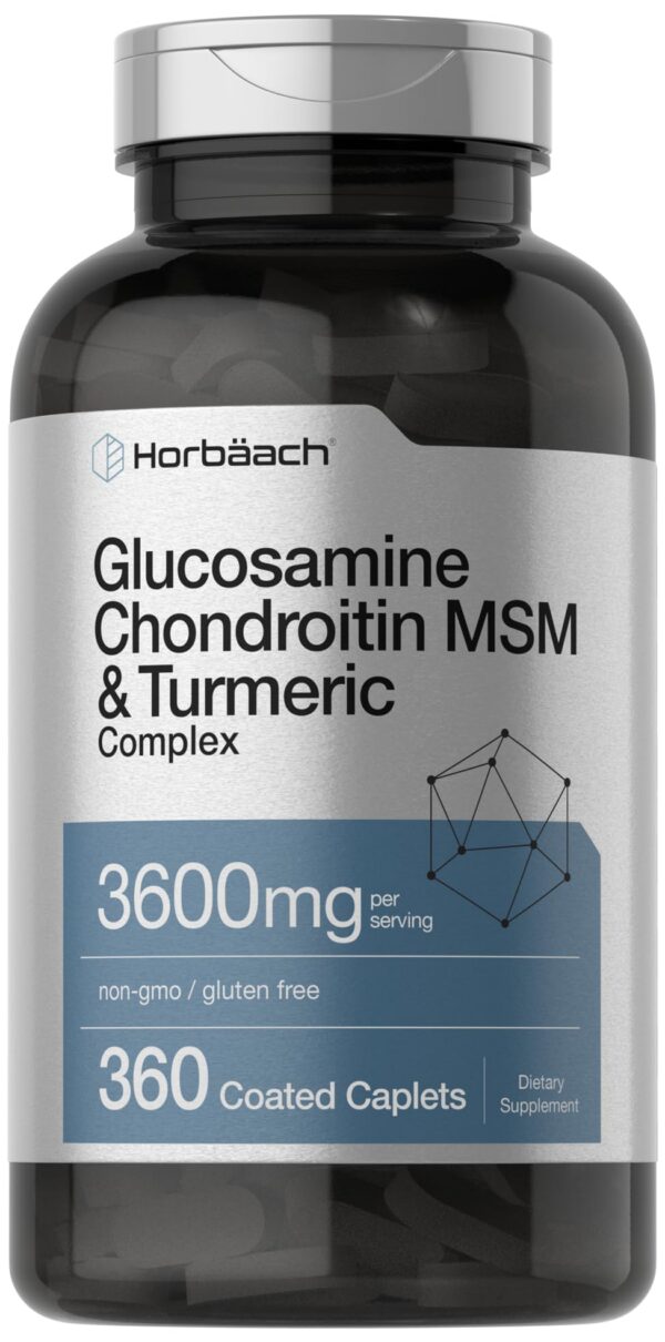 Botella Horbäach Glucosamina Condroitina MSM con Cúrcuma 360 tabletas