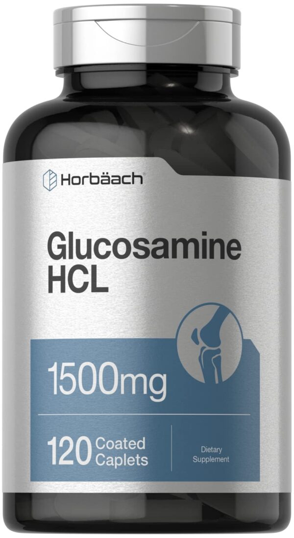 Etiqueta de Horbäach Glucosamine HCL con 1500 mg caplets