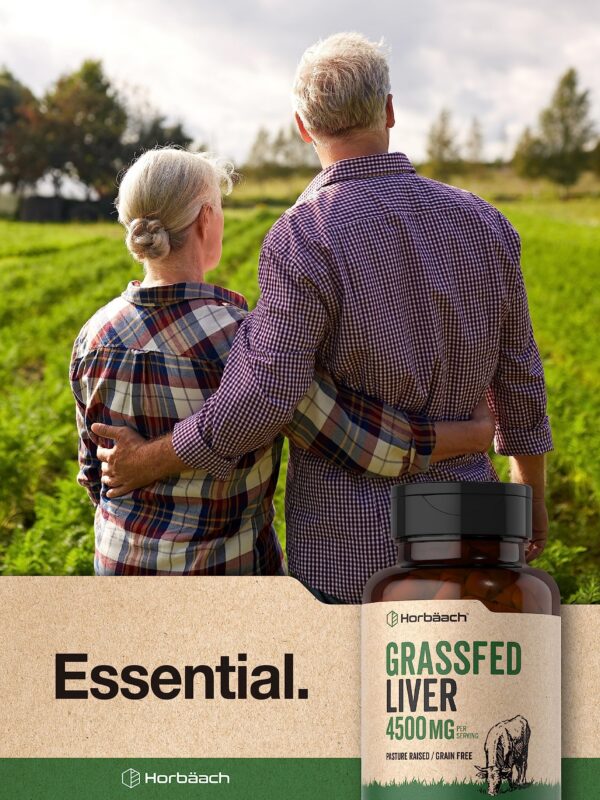 Etiqueta de Horbaach Hígado de res pasto desecado