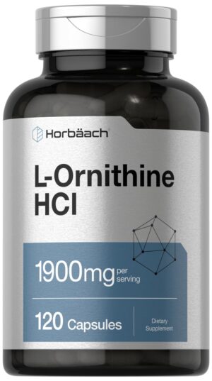 Frasco Horbaach L-Ornitina HCl 1900 mg
