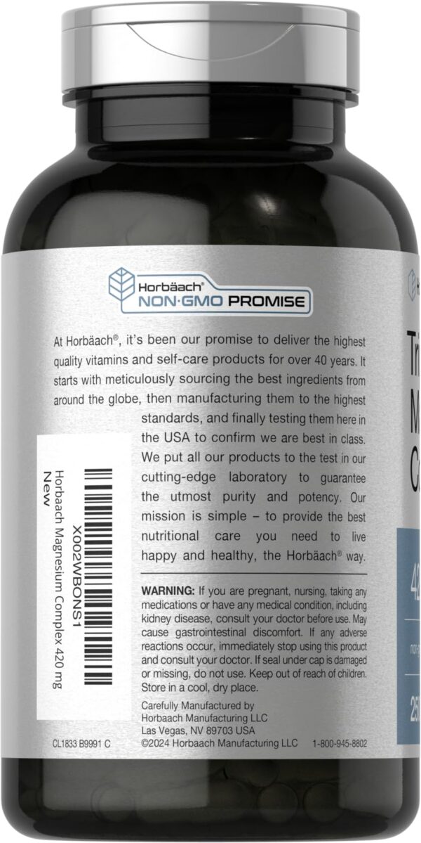 Version 1.0.0 Caja de 250 cápsulas Horbaach magnesio