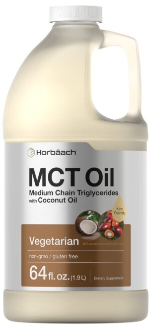 Frente del envase Horbaach MCT Oil 64 oz