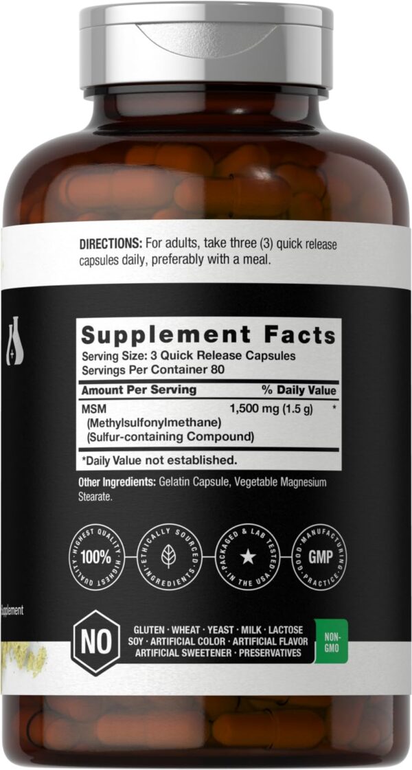 Version 1.0.0 Etiqueta MSM Horbaach 1500 mg