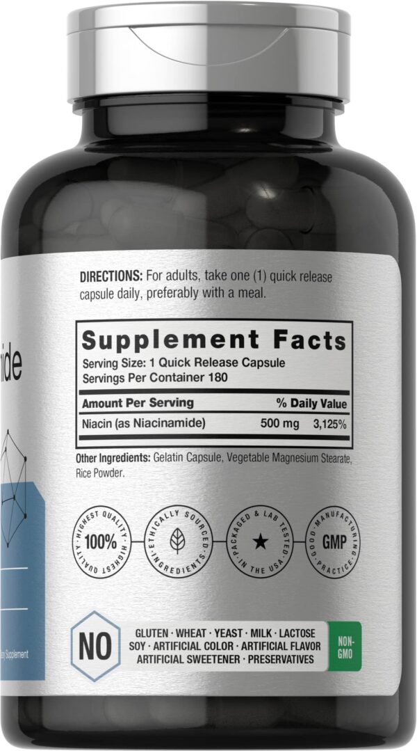 Horbäach nicotinamide 500 mg etiqueta