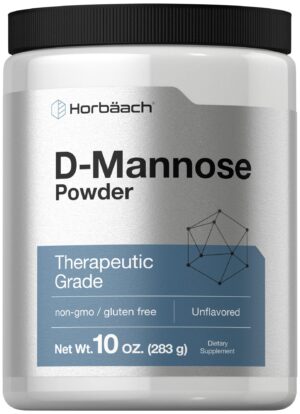 Polvo D-Mannose Horbäach en envase para salud urinaria
