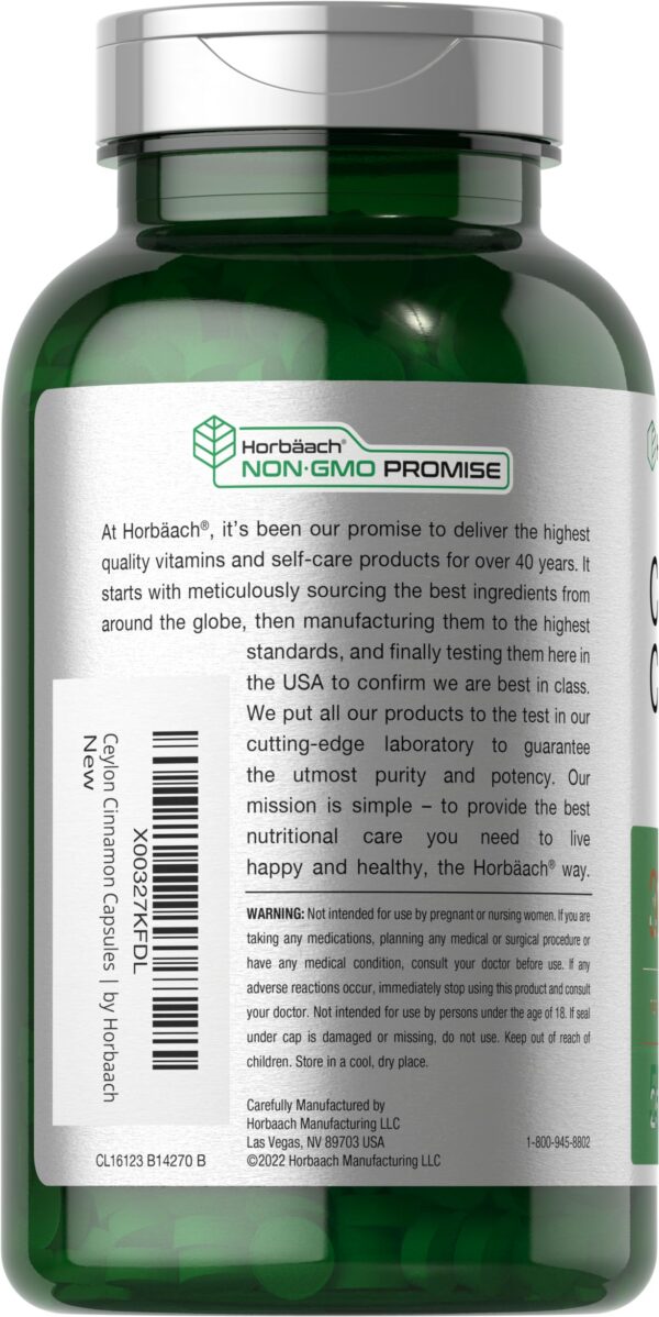 Suplemento Horbäach canela Ceilán sin gluten y sin OGM