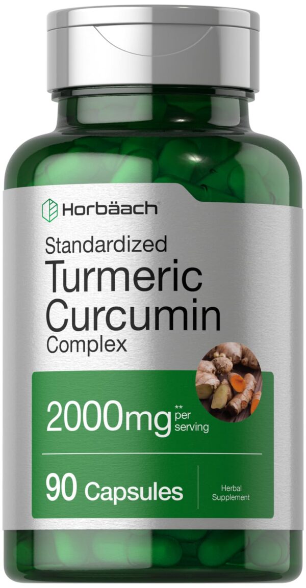 Horbäach suplemento cúrcuma curcumina 2000mg 90 cápsulas