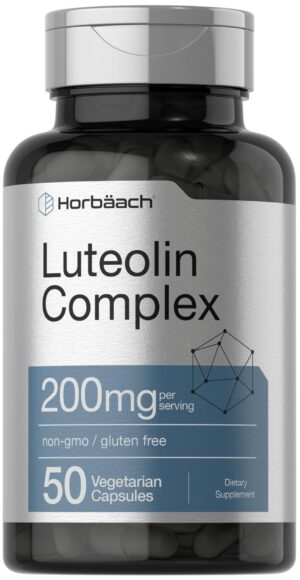 Frasco de Horbäach suplemento luteolina y rutin, 50 cápsulas