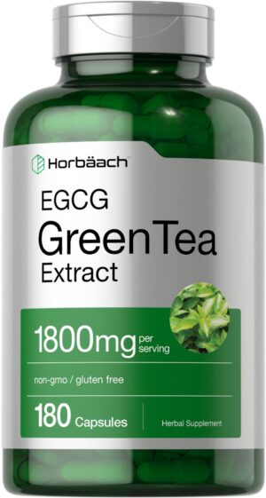 Horbäach té verde extracto EGCG 180 cápsulas supplemento sin gluten