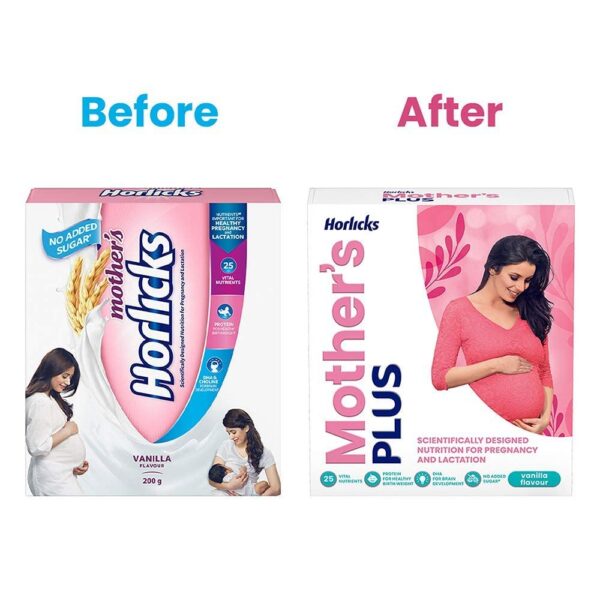 Vista lateral de Horlicks Mother's 450 g