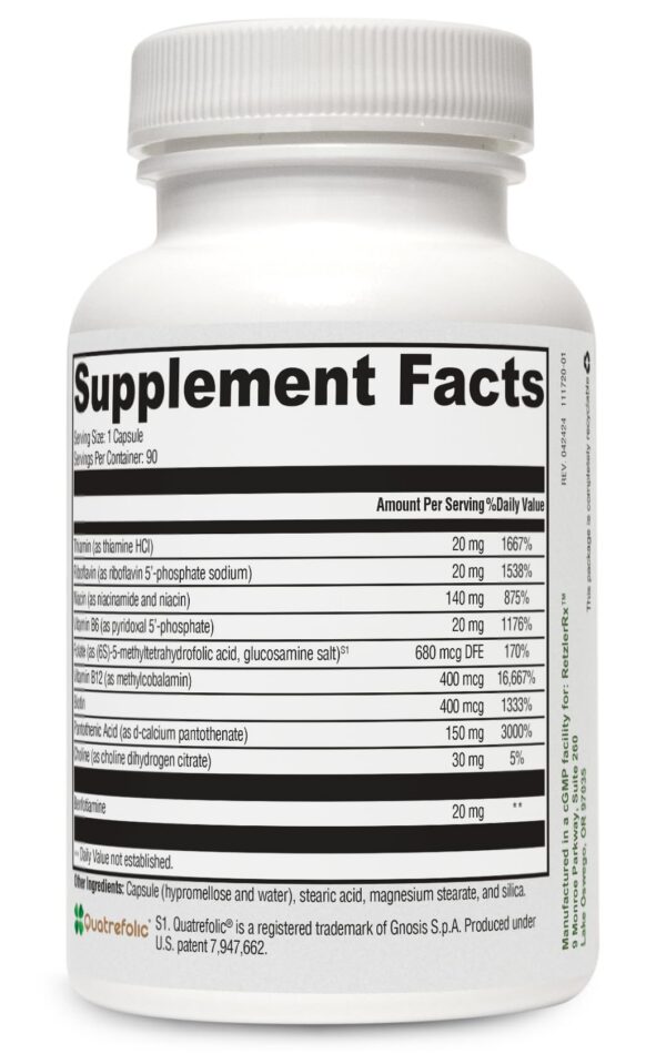 HormoneSynergy B Active Complex cápsulas y etiquetado