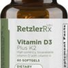 HormoneSynergy vitamina d3 5000 y k2 dr retzlerRx frasco principal