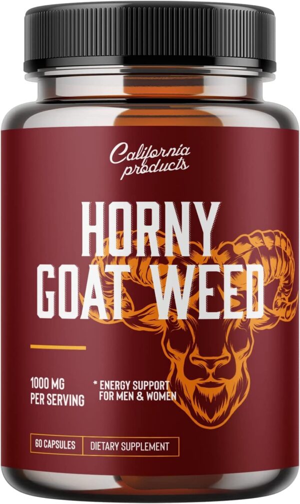 Horny Goat Weed complejo suplemento natural frasco