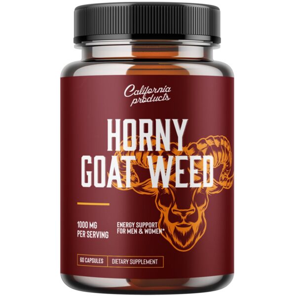Version 1.0.0 Suplemento natural Horny Goat Weed para hombres en botella