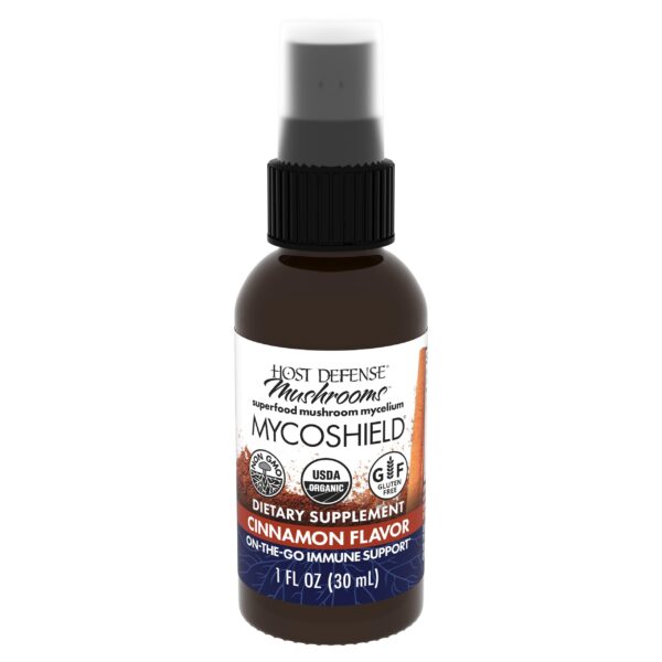 Version 1.0.0 Host Defense MycoShield spray para garganta con hongos medicinales y sabor canela