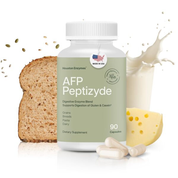 Frasco Houston Enzymes AFP Peptizyde 90 cápsulas
